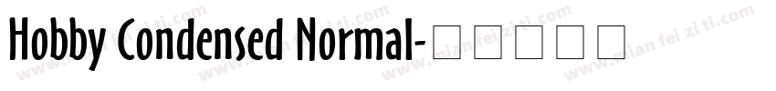 Hobby Condensed Normal字体转换